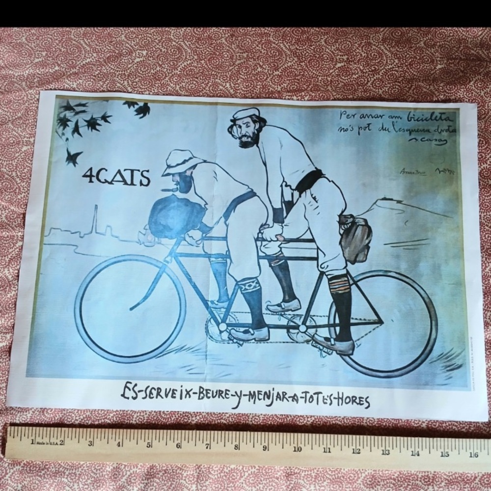 🚲🥖 Vintage French Bicycle Print 🇫🇷🚴🏻‍♀️